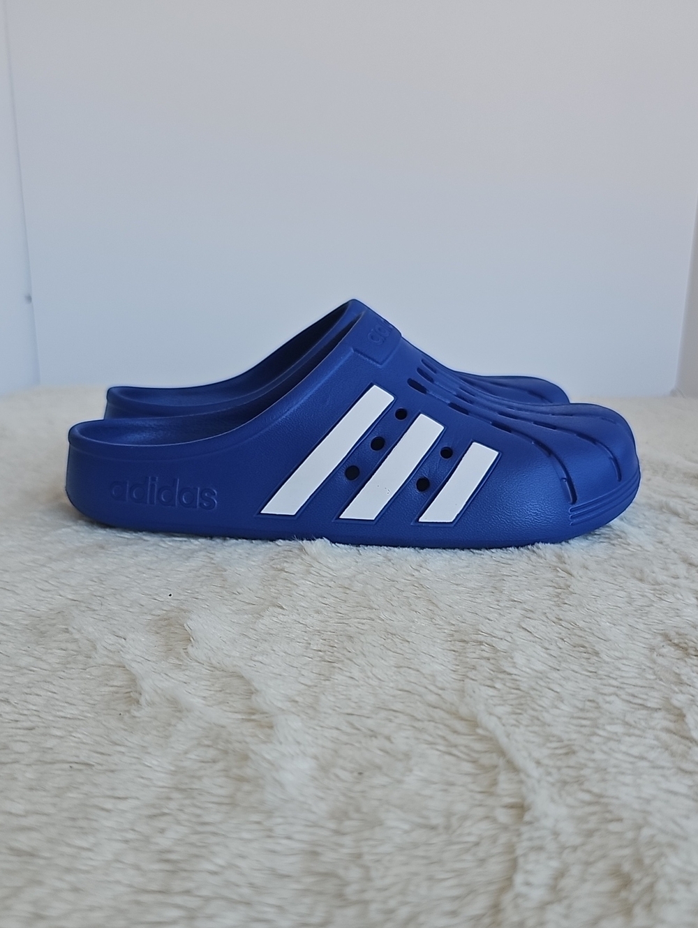 adidas adiFOM Superstar Mule Clogs Royal Blue White Men 7 Women 8